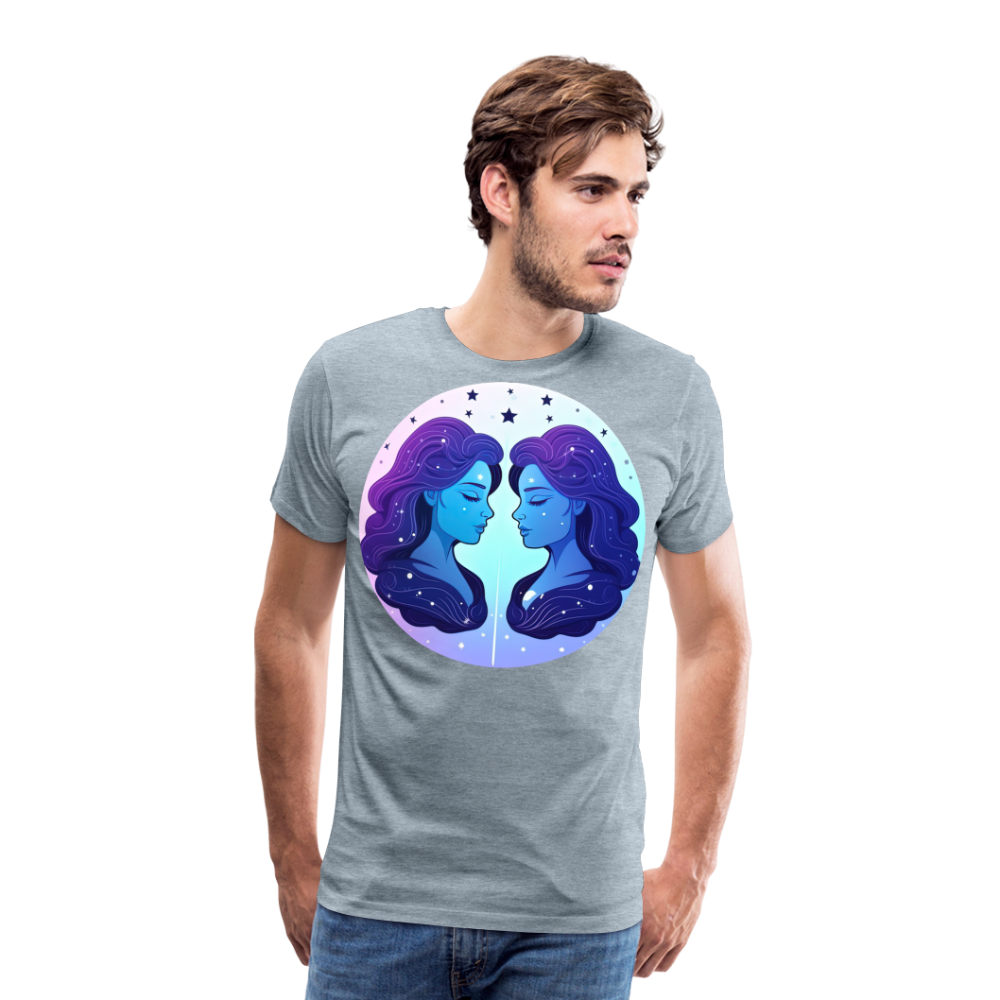 Men's Magic Gemini Premium T-Shirt - heather ice blue