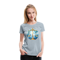 Thumbnail for Women’sMythical Libra Premium T-Shirt - heather ice blue