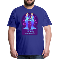 Thumbnail for Men's Neon Gemini Premium T-Shirt - royal blue