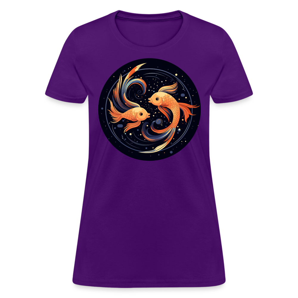 Women's Mystic Pisces T-Shirt - purple