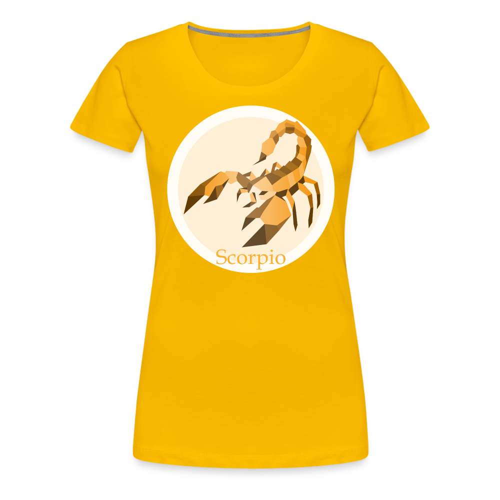 Women’s Mosaic Scorpio Premium T-Shirt - sun yellow