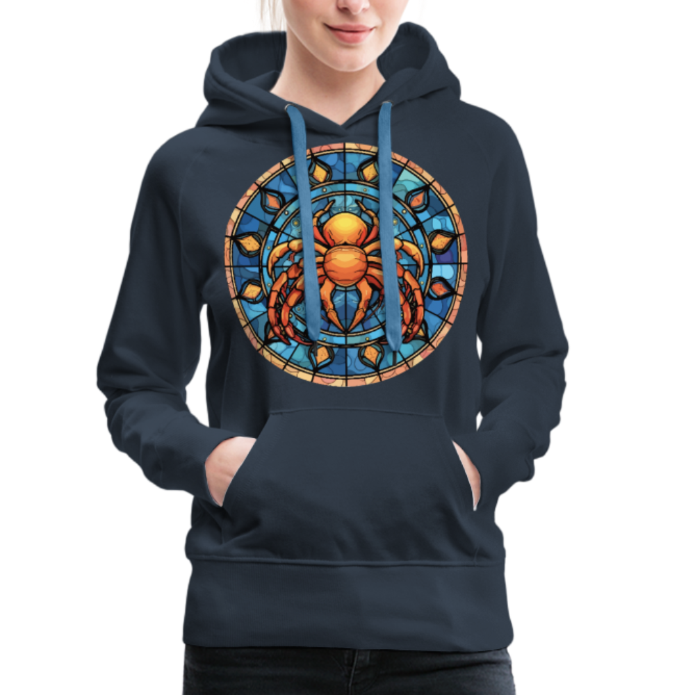 Women’s Mosaic Cancer Premium Hoodie - navy