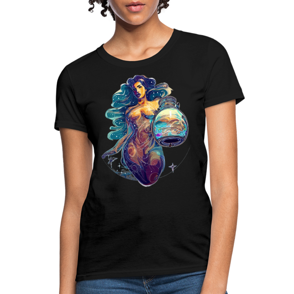 Women's Mythical Aquarius T-Shirt - black