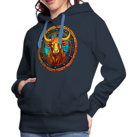 Thumbnail for Women’s Mosaic Taurus Premium Hoodie - navy