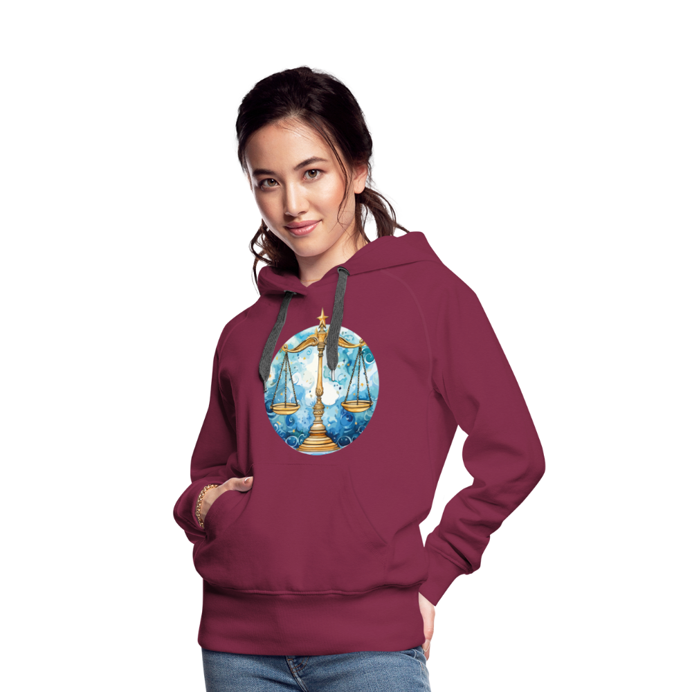 Women’s Mythical Libra Premium Hoodie - burgundy