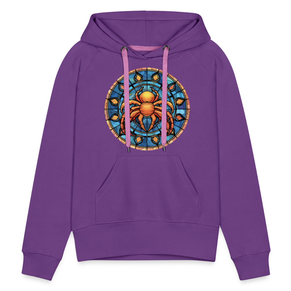 Women’s Mosaic Cancer Premium Hoodie - purple 