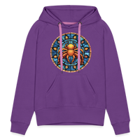 Thumbnail for Women’s Mosaic Cancer Premium Hoodie - purple 