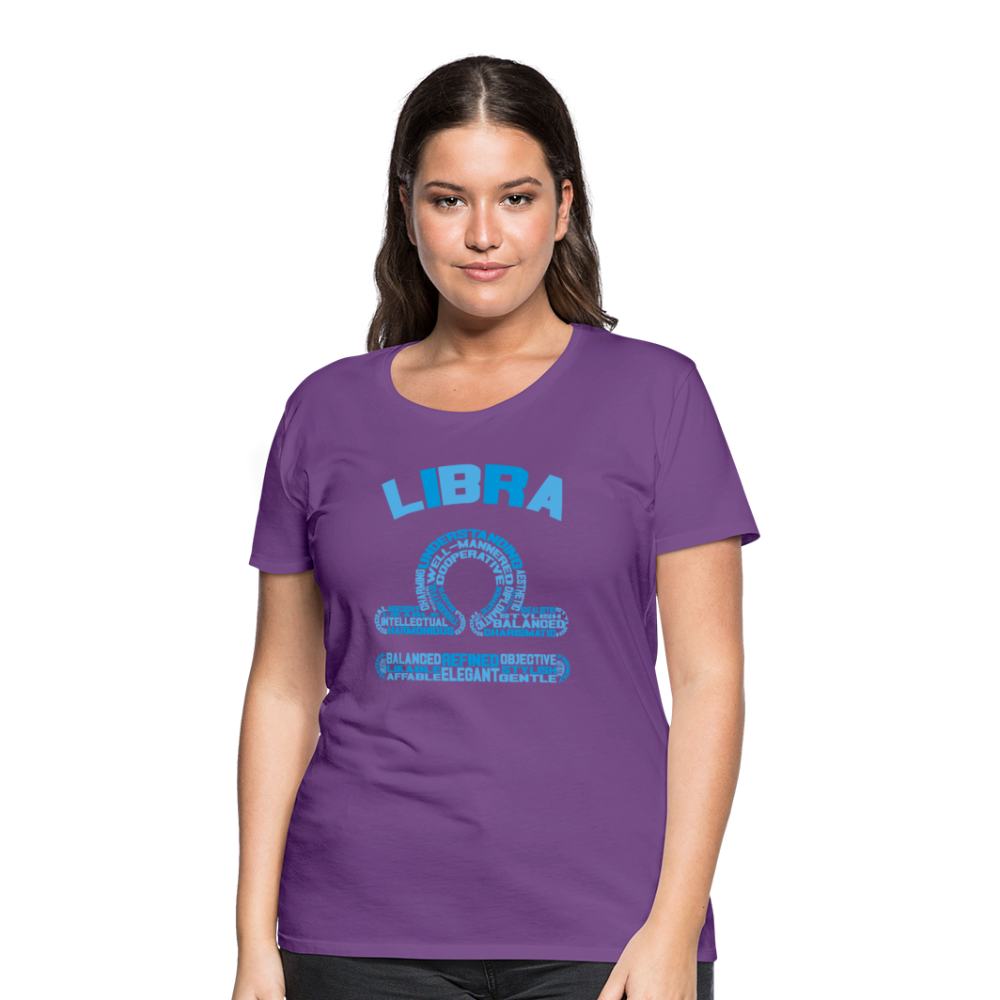 Women's Power Words Libra Premium T-Shirt - purple