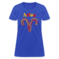 Thumbnail for Women's Power Words Aries T-Shirt - royal blue