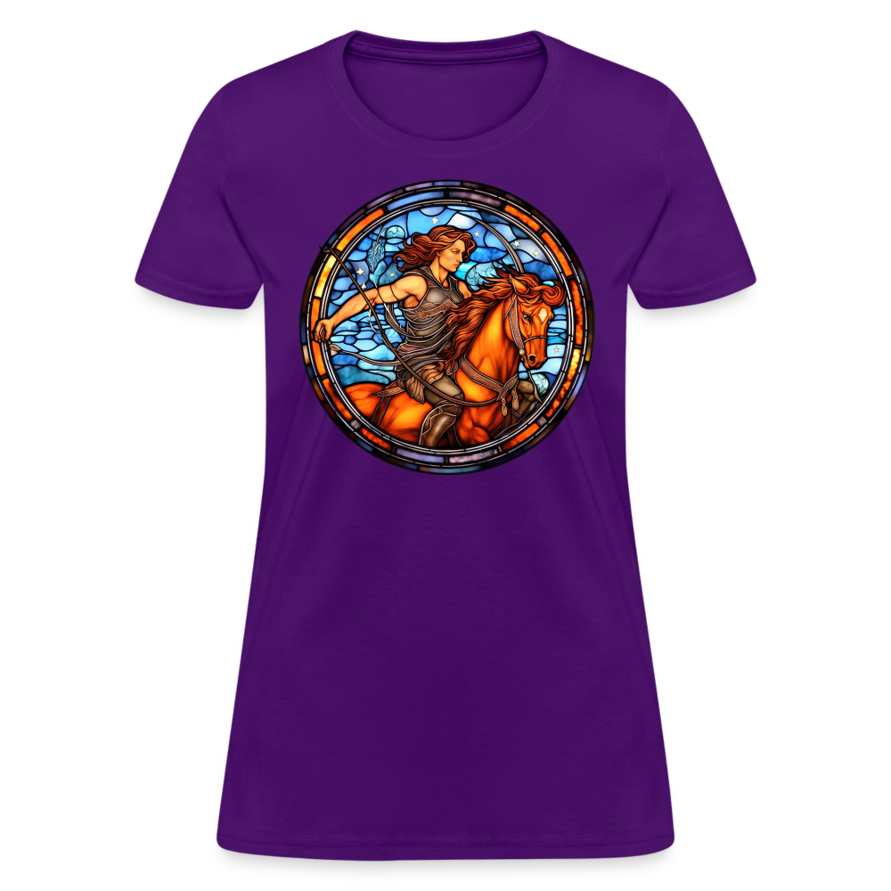 Women's Mosaic Sagittarius T-Shirt - purple