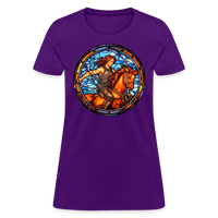 Thumbnail for Women's Mosaic Sagittarius T-Shirt - purple