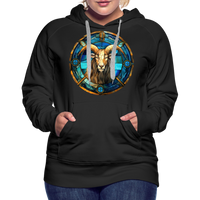 Thumbnail for Women’s Mosaic Capricorn Premium Hoodie - black