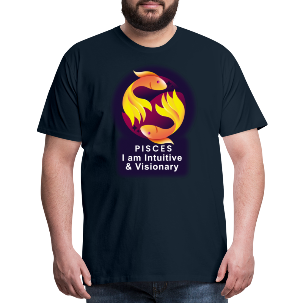 Men's Glow Pisces Premium T-Shirt - deep navy