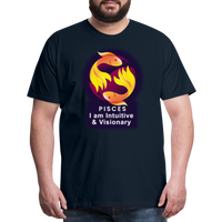 Thumbnail for Men's Glow Pisces Premium T-Shirt - deep navy