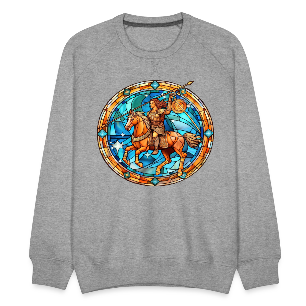 Men’s Mosaic Sagittarius Premium Sweatshirt - heather grey