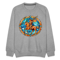 Thumbnail for Men’s Mosaic Sagittarius Premium Sweatshirt - heather grey