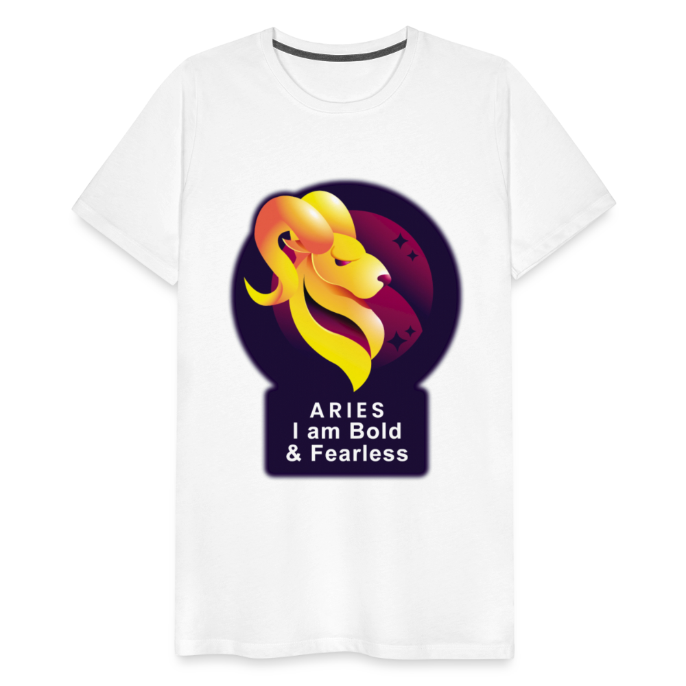 Men's Glow Aries Premium T-Shirt - white