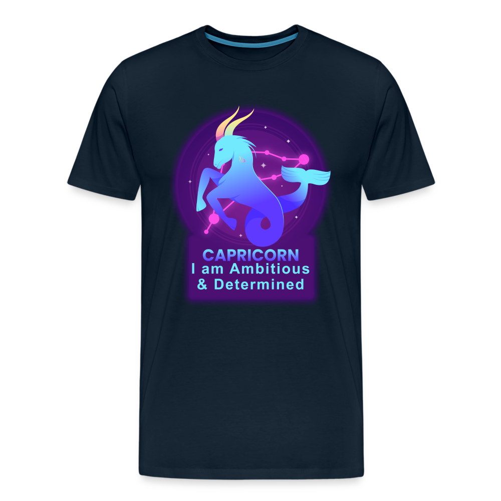 Men's Neon Capricorn Premium T-Shirt - deep navy