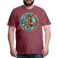 Thumbnail for Men's Mosaic Sagittarius Premium T-Shirt - heather burgundy