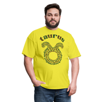 Thumbnail for Men's Power Words Taurus Classic T-Shirt - yellow