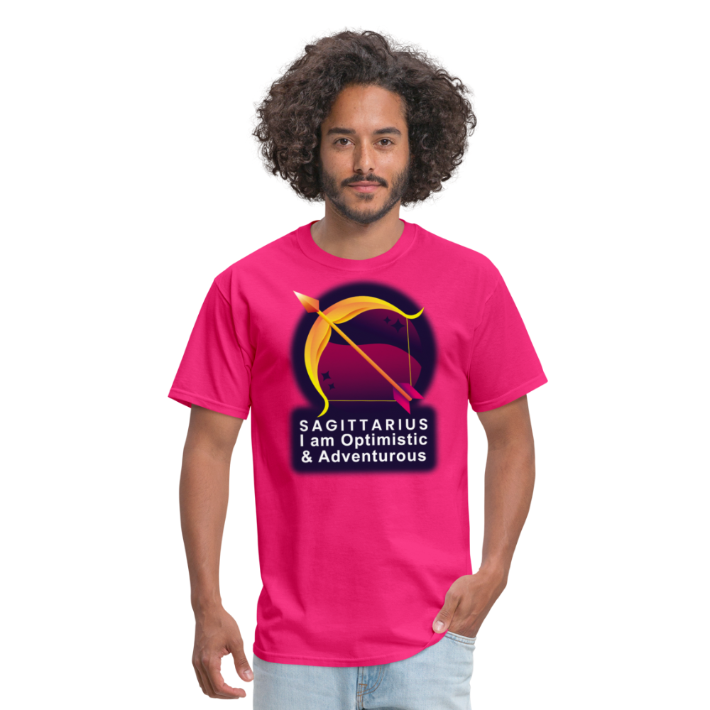 Men's Glow Sagittarius Classic T-Shirt - fuchsia