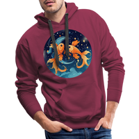 Thumbnail for Men’s Magic Pisces Premium Hoodie - burgundy