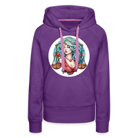 Thumbnail for Women’s Symbol Libra Premium Hoodie - purple 