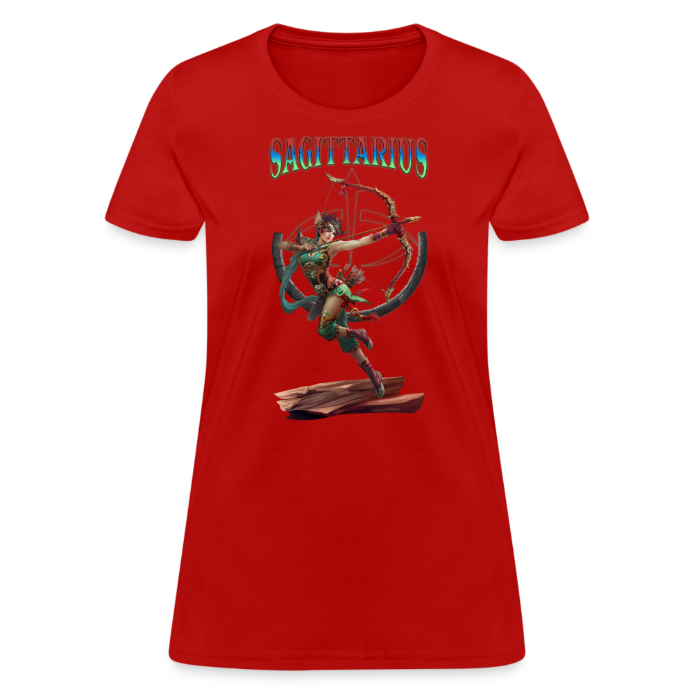 Astral Sagittarius Women's T-Shirt - red