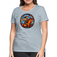 Thumbnail for Women’s Mosaic Sagittarius Premium T-Shirt - heather ice blue