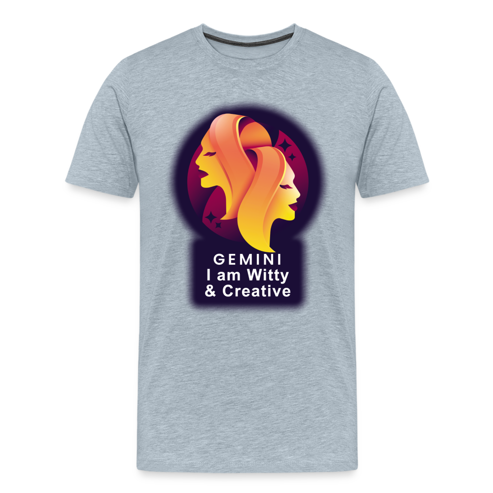 Men's Glow Gemini Premium T-Shirt - heather ice blue