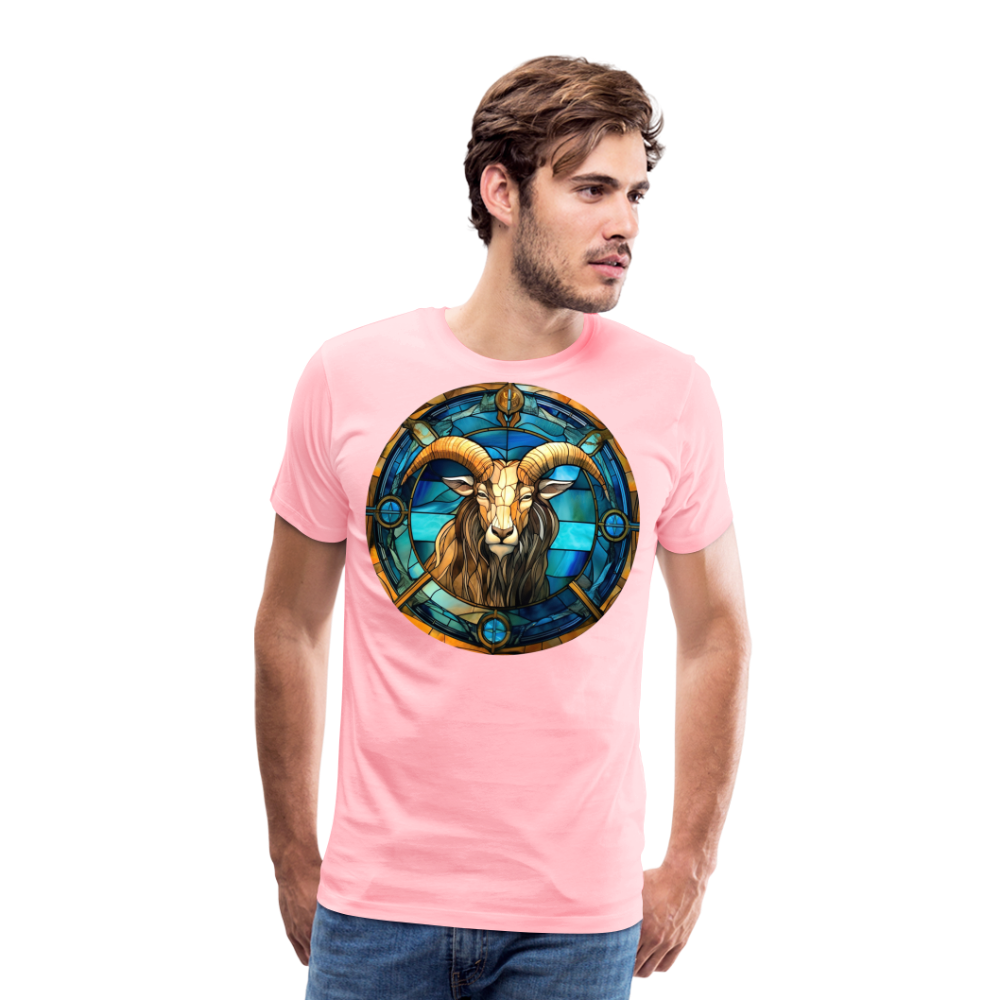 Men's Mosaic Capricorn Premium T-Shirt - pink