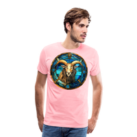 Thumbnail for Men's Mosaic Capricorn Premium T-Shirt - pink