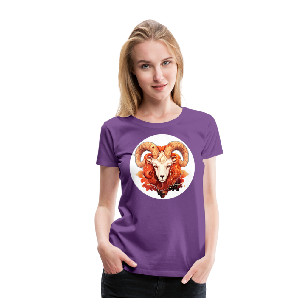 Women’s Symbol Aries Premium T-Shirt - purple