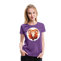 Thumbnail for Women’s Symbol Aries Premium T-Shirt - purple