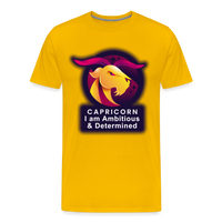 Thumbnail for Men's Glow Capricorn Premium T-Shirt - sun yellow