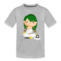 Thumbnail for Kid’s Astro Girl Libra Premium Organic T-Shirt - heather gray