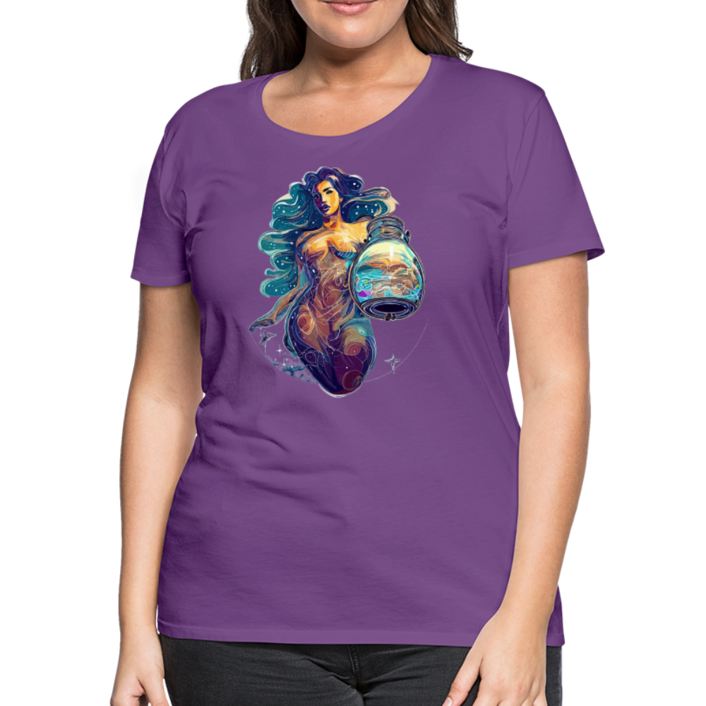 Women’s Mythical Aquarius Premium T-Shirt - purple