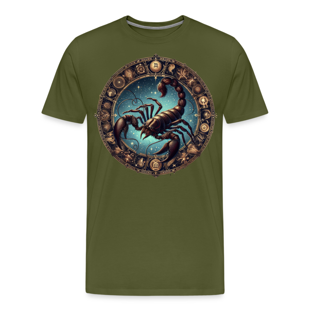 Men's Mythical Scorpio Premium T-Shirt - olive green