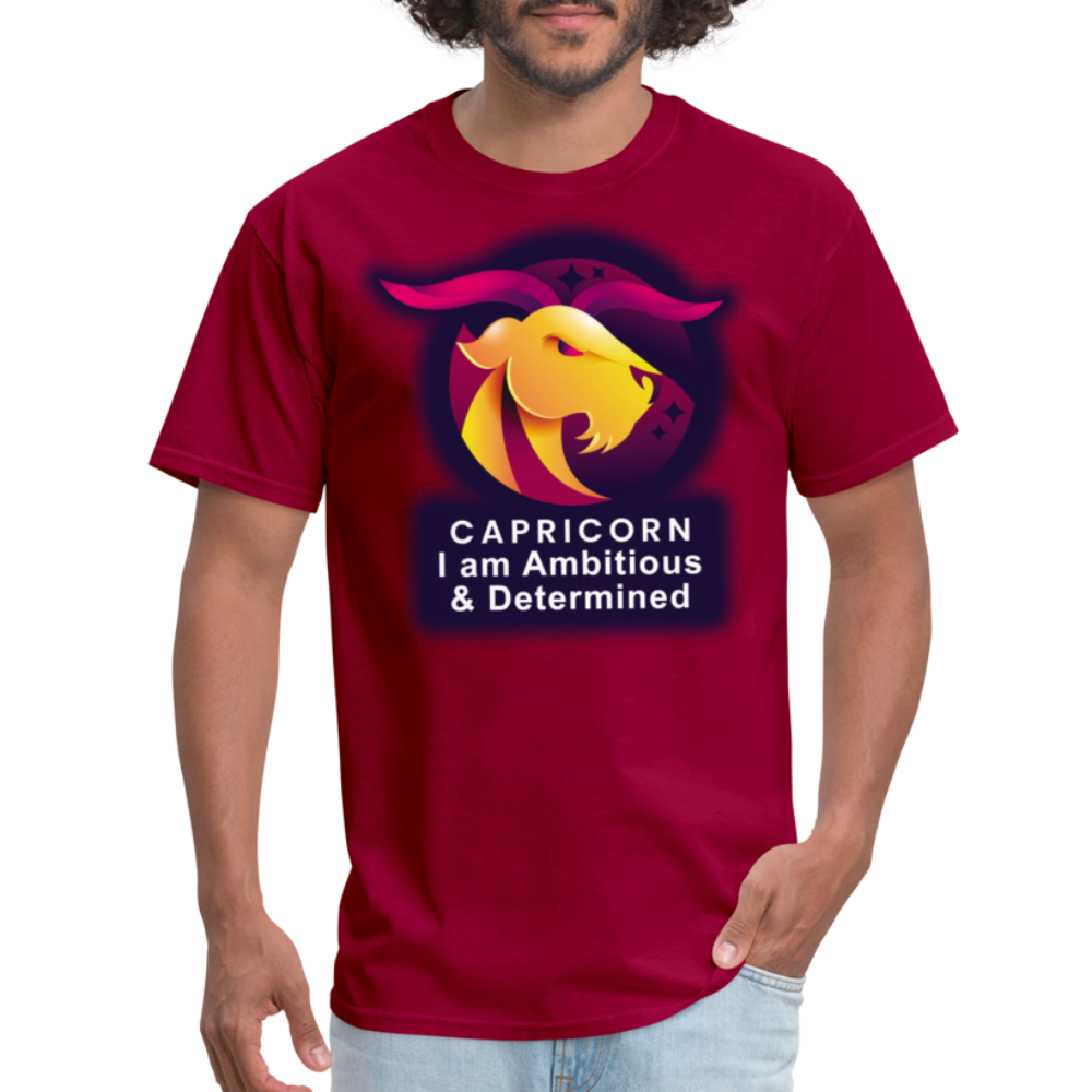 Men's Glow Capricorn Classic T-Shirt - dark red