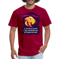 Thumbnail for Men's Glow Capricorn Classic T-Shirt - dark red