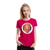 Thumbnail for Women's Symbol Leo Premium T-Shirt - dark pink