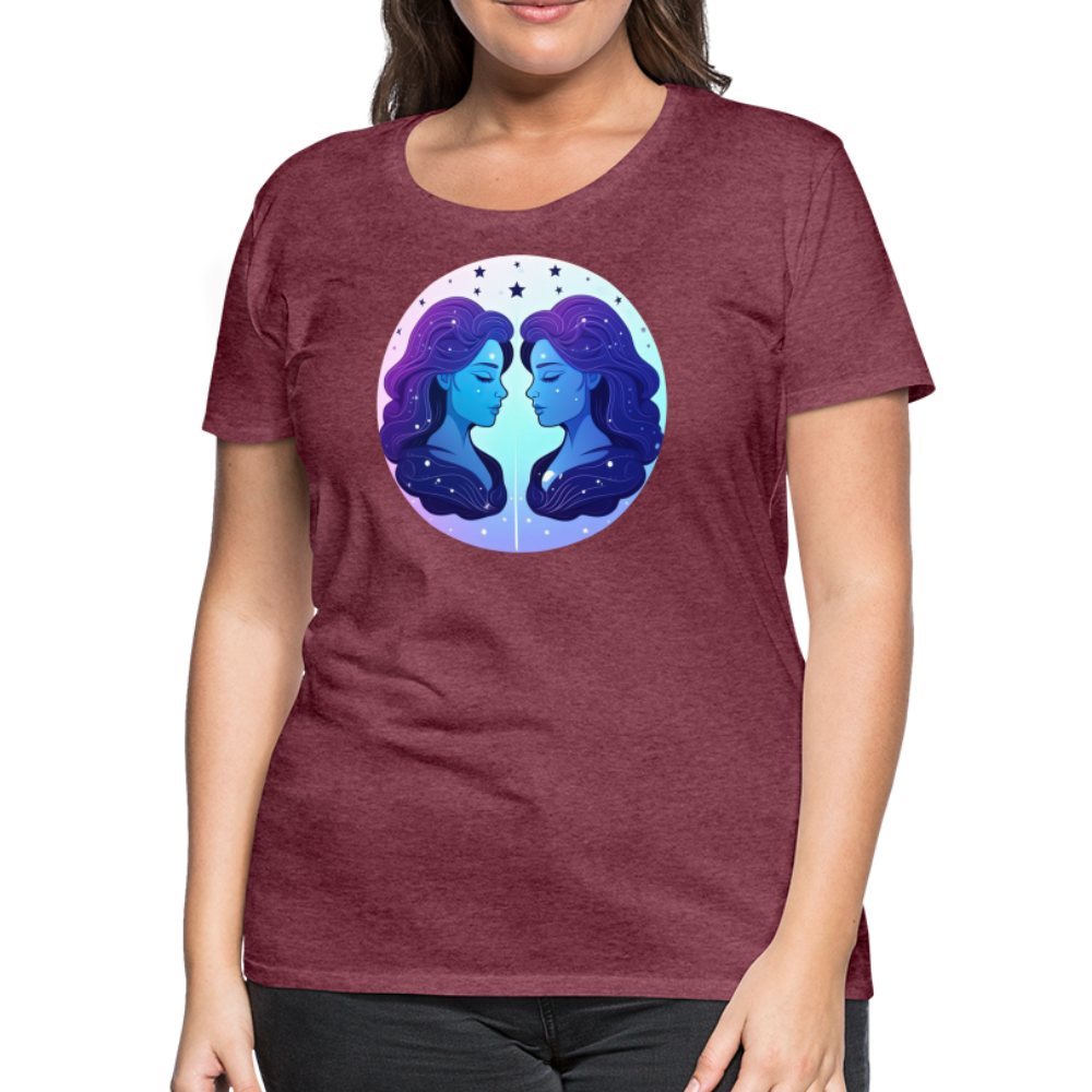 Women’s Magic Gemini Premium T-Shirt - heather burgundy