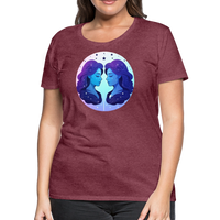 Thumbnail for Women’s Magic Gemini Premium T-Shirt - heather burgundy