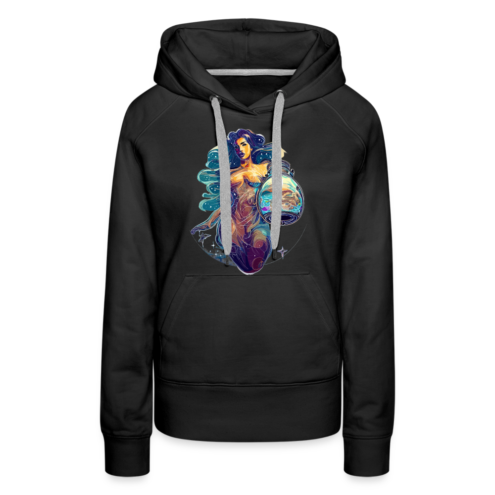 Women’s Mythical Aquarius Premium Hoodie - black