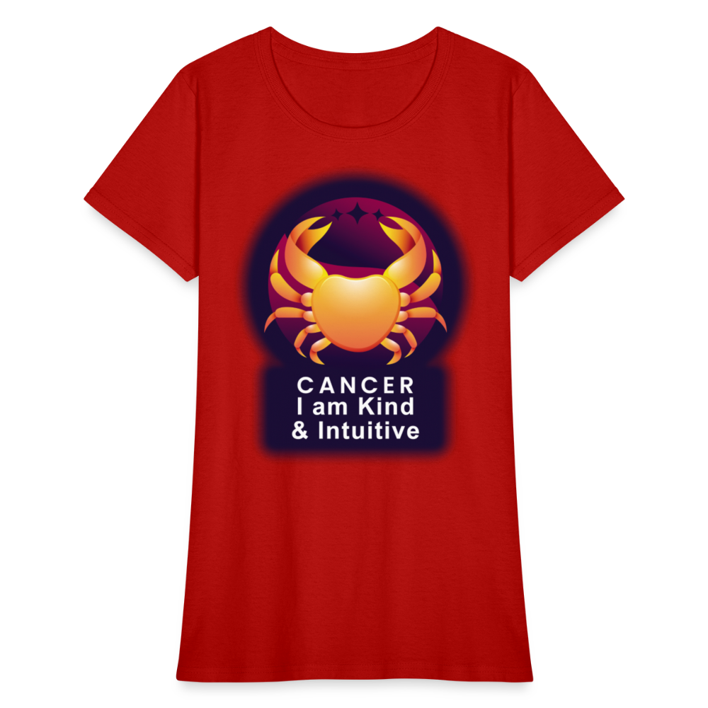 Women's Glow Cancer T-Shirt - red