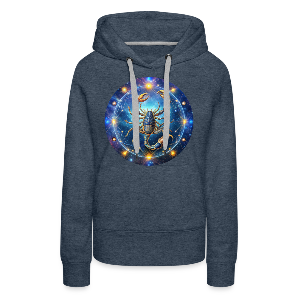 Women’s Symbol Scorpio Premium Hoodie - heather denim