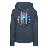 Thumbnail for Women’s Symbol Scorpio Premium Hoodie - heather denim