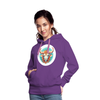 Thumbnail for Women’s Symbol Taurus Premium Hoodie - purple 