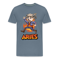 Thumbnail for Men's Playful Aries Premium T-Shirt - steel blue