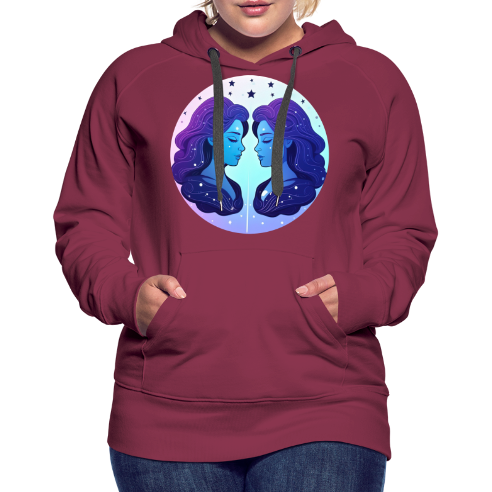 Women’s Magic Gemini Premium Hoodie - burgundy